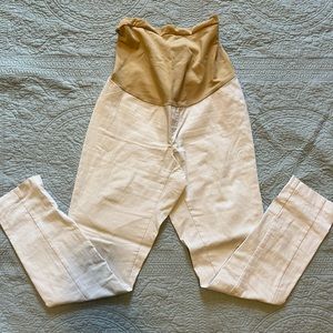 Motherhood Maternity white ankle pants